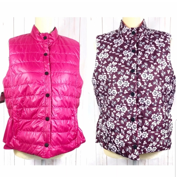 Kate Spade So Foxy Reversible Quilted Vest Size S